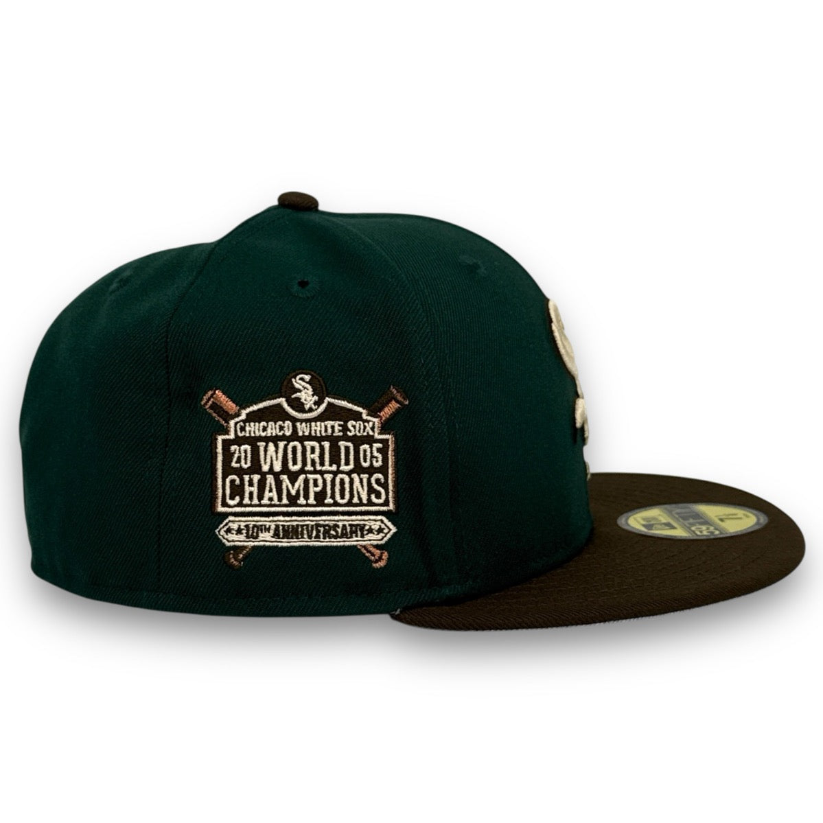 White Sox 05 Champs 59FIFTY New Era D Green & Brown Hat