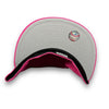 Yankees 00 SS 59FIFTY New Era Beetroot Pink Fitted Hat Grey Bottom