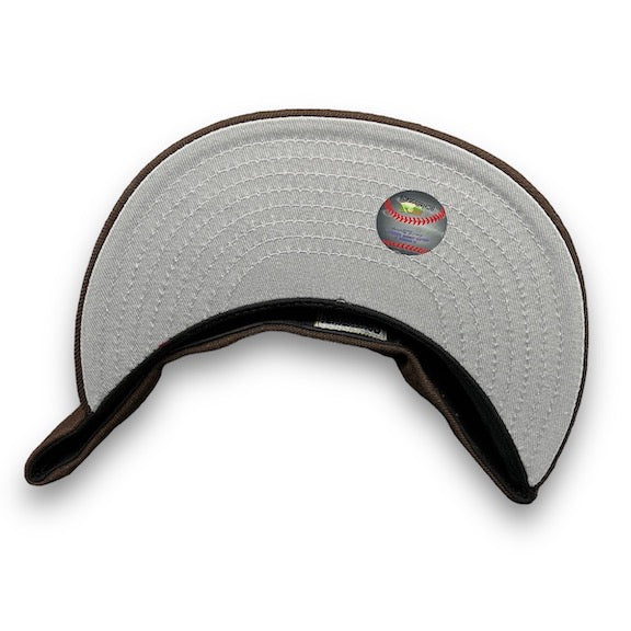 Yankees 00 SS 59FIFTY New Era Burnt Wood Fitted Hat Grey Bottom