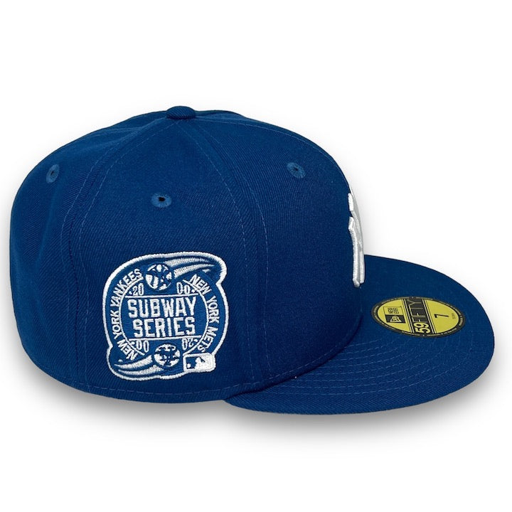 Yankees 00 SS 59FIFTY New Era Seashore Blue Fitted Hat Grey Bottom