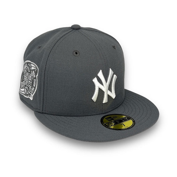 Yankees 00 SS 59FIFTY New Era Storm Grey Fitted Hat Grey Bottom