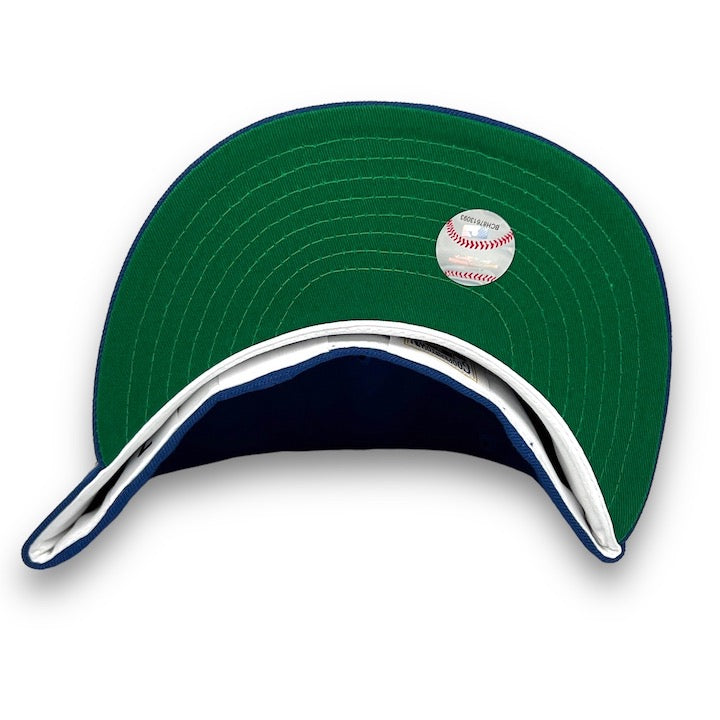 Yankees 01 WS 59FIFTY New Era SB Blue Fitted Hat Green Bottom