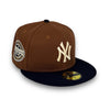 Yankees 09 IS 59FIFTY New Era Brown & Navy Fitted Hat