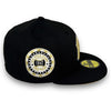 Yankees 42 ASG 59FIFTY New Era Black Fitted Hat Gold Bottom