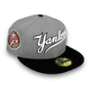 Yankees 49 WS 59FIFTY New Era Gray & Black Fitted Hat Kelly Bottom
