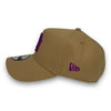 Yankees 50WS New Era 9FORTY AF Khaki Snapback Hat Purple UV