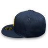Yankees 75 New Era 59FIFTY Blue Oceanside Fitted Hat Bottom
