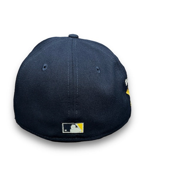 Yankees 75 New Era 59FIFTY Blue Oceanside Fitted Hat Bottom