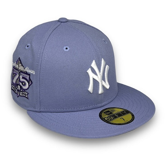 Yankees 75 New Era 59FIFTY Lavender Fitted Hat