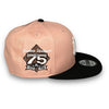 Yankees 75th New Era 9FIFTY Blush Pink & Black Snapback Hat