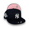 Yankees 96 WS 9FIFTY New Era Navy Snapback Hat Pink UV