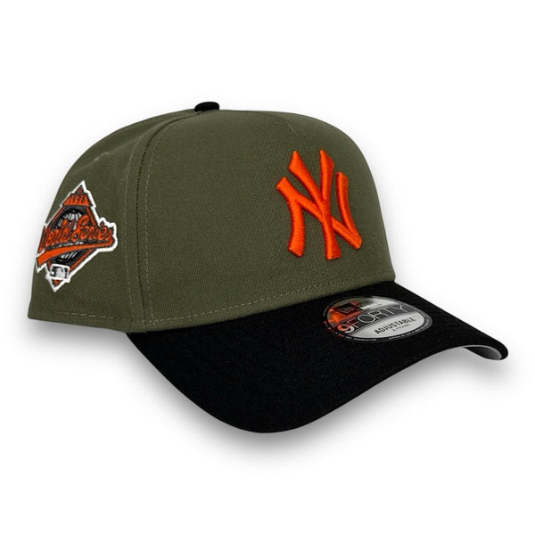 Yankees 96WS New Era 9FORTY AF Olive Green & Black Snapback Hat