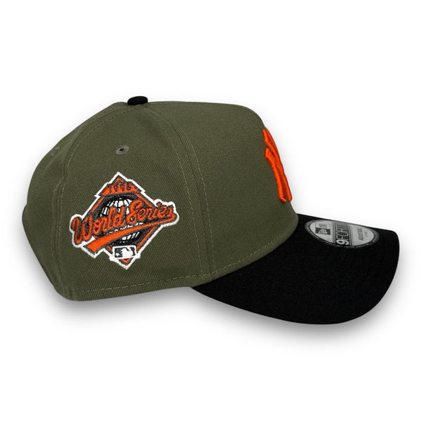 Yankees 96WS New Era 9FORTY AF Olive Green & Black Snapback Hat