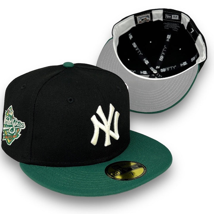 Yankees 98 WS 59FIFTY New Era Black & Emerald Green Fitted Hat Gray Bo –  USA CAP KING
