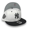 Yankees 98 WS 9FIFTY New Era White & Graphite Snapback Hat Snow Gray Bottom