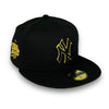 Yankees 99 WS 59FIFTY New Era Black Hat Yellow UV