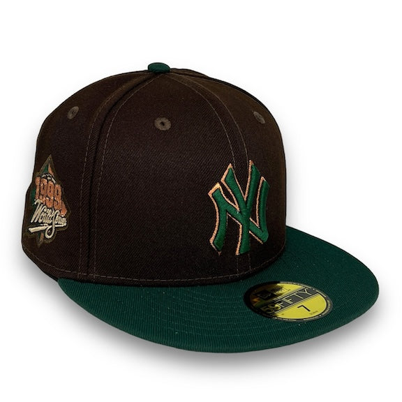 Yankees 99 WS 59FIFTY New Era Brown & DK Green Fitted Hat