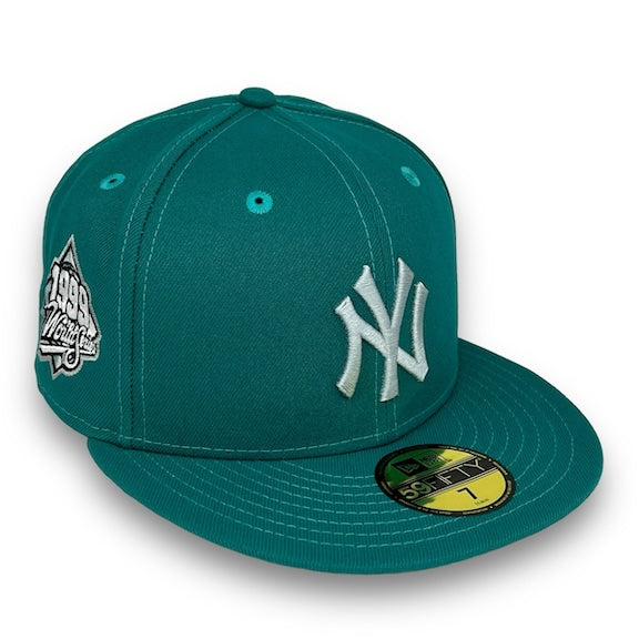 Yankees 99 WS 59FIFTY New Era Northwest Green Fitted Hat