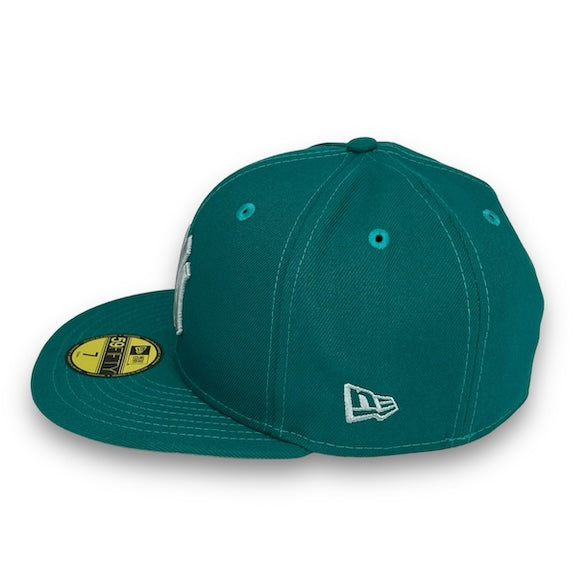 Yankees 99 WS 59FIFTY New Era Northwest Green Fitted Hat