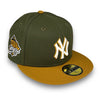 Yankees 99 WS 59FIFTY New Era Olive & Tan Fitted Hat