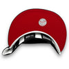 Yankees 99 WS 59FIFTY Trucker New Era White & Black Fitted Hat Red Bottom