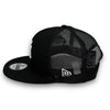 Yankees 99 WS 9FIFTY New Era Black Trucker Snapback Hat Gray Bottom