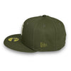 Yankees 99 WS New Era 59FIFTY J5 Olive Hat Snow Grey Botton