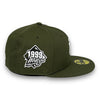 Yankees 99 WS New Era 59FIFTY Olive Hat Snow Grey UV