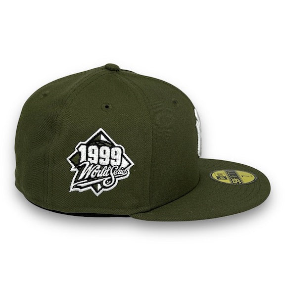 Yankees 99 WS New Era 59FIFTY Olive Hat Grey UV