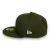 Yankees 99 WS New Era 59FIFTY Olive Hat Snow Grey UV