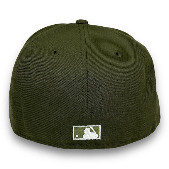 Yankees 99 WS New Era 59FIFTY Olive Hat Grey UV