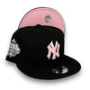 Yankees 99 WS New Era 9FIFTY Black Snapback Hat Pink Botton