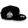 Yankees 99 WS New Era 9FIFTY Black Snapback Hat Pink Botton