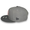 Yankees 99 WS New Era 9FIFTY Gray & DK Gray Snapback Hat Pink UV