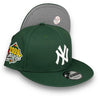 Yankees 99 WS New Era 9FIFTY M Pine Green Snapback Hat