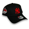 Yankees 99 WS New Era 9FORTY AF Black Snapback Hat Red UV