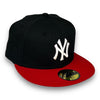 Yankees Basic 59FIFTY New Era Black & Red Fitted Hat