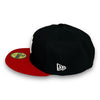 Yankees Basic 59FIFTY New Era Black & Red Fitted Hat