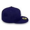 Yankees Basic 59FIFTY New Era Fitted Purple Hat Gray Bottom