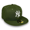 NY Yankees Basic 59FIFTY New Era Rifle Green Fitted Hat