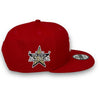 Yankees Derek Jeter ASG New Era 9FIFTY Red Snapback Hat Grey Botton