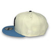 Yankees Flames 75 New Era 9FIFTY Off White & Sky Blue Snapback Hat