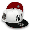 Yankees Liberty 9FIFTY New Era White & Black Snapback Hat Red UV