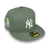 Yankees Liberty Sunrise 59FIFTY New Era Everest Green Fitted Hat Grey Bottom