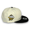 Yankees Rose 99WS New Era 9FIFTY Off White & Black Snapback Hat