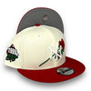 Yankees Rose 99 WS New Era 9FIFTY Off White & Red Snapback Hat