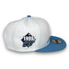 Yankees Rose 99 WS New Era 9FIFTY White & Sky Blue Snapback Hat
