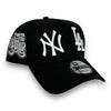 Yankees x Dodgers 75WS New Era 9FORTY AF Black Snapback Hat