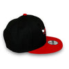 Youth Bulls New Era 9FIFTY Black & Red Snapback Hat