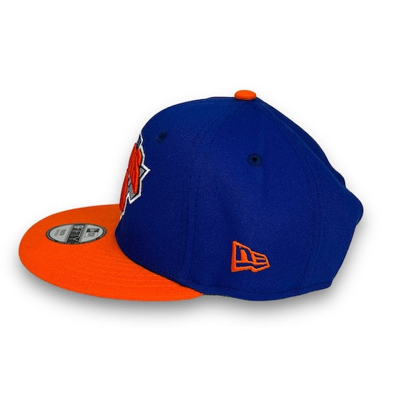 Youth Knicks New Era 9FIFTY Blue & Orange Snapback Hat USA CAP KING